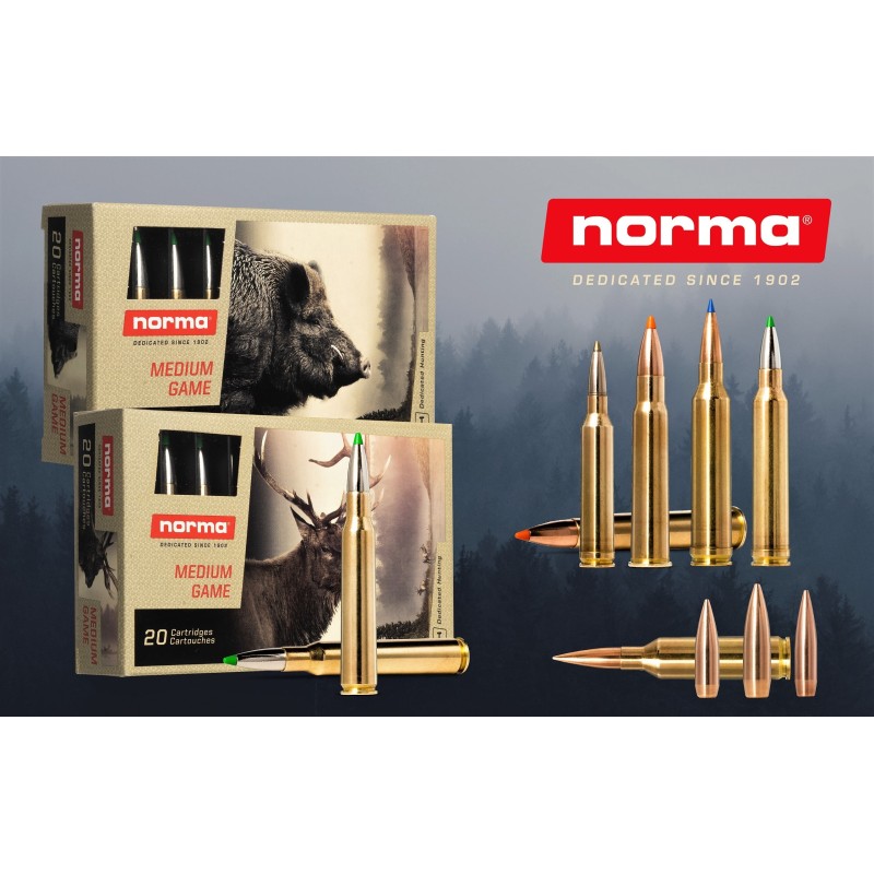Norma 7mm Rem Mag Jakmatch 150grs 9,7 g Fmj-Bt Boite de 50 cps