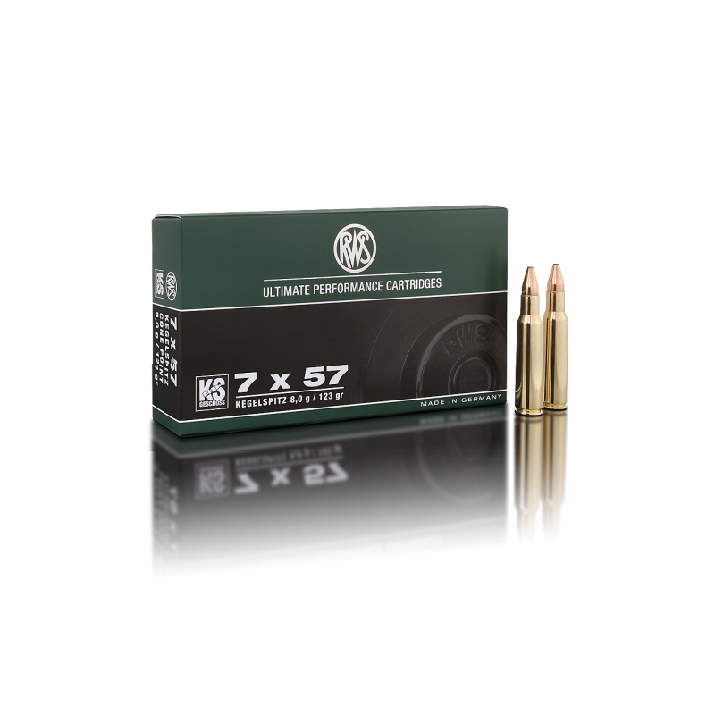 RWS Kal. 7x57 - 8 g / 123 grs - Box mit 20 Patronen