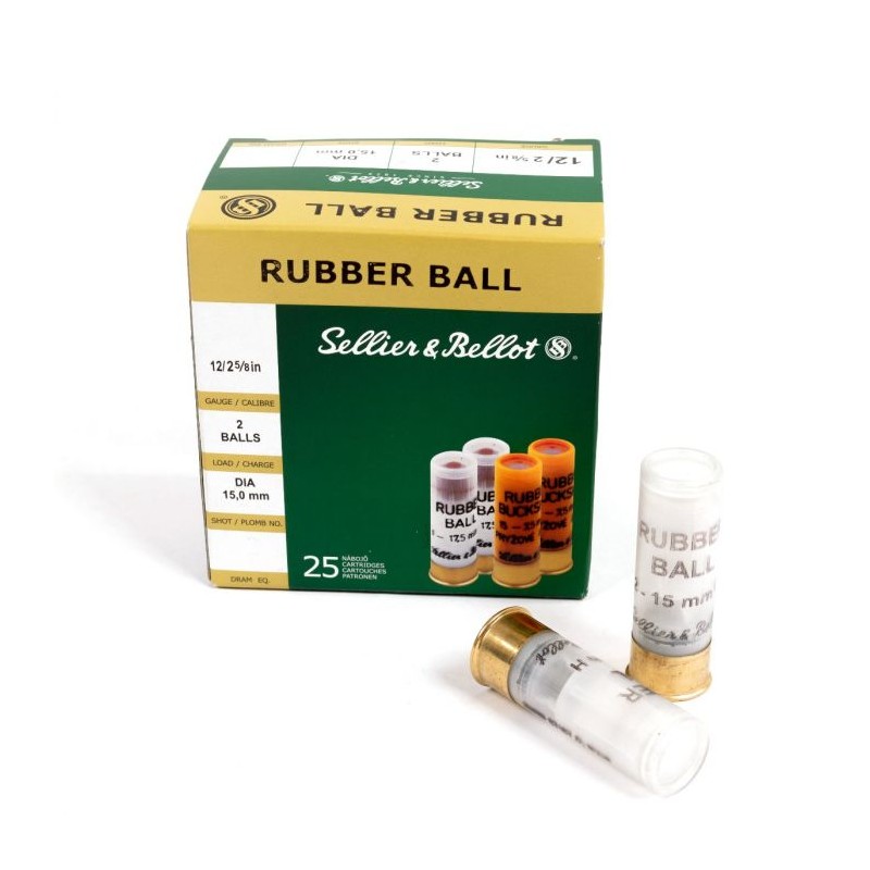 Sellier & Bellot 12/67,5 RubberBall 15 Pellet - Boite de 25cps