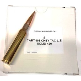 Fiocchi 408 CHEYTAC SOLID 420 Grs Boite de 5 Cps