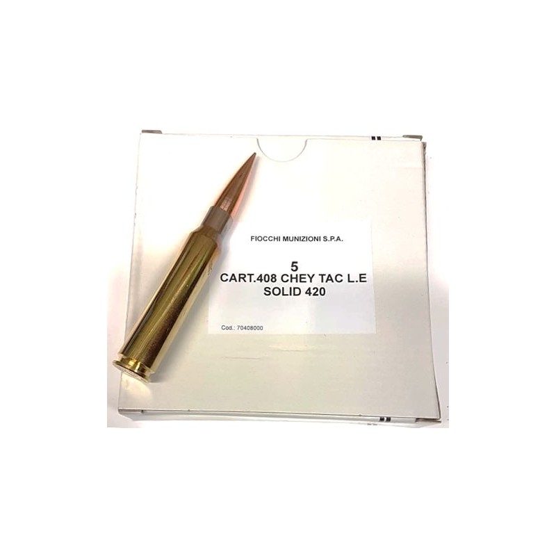 Fiocchi 408 CHEYTAC SOLID 420 Grs Boite de 5 Cps