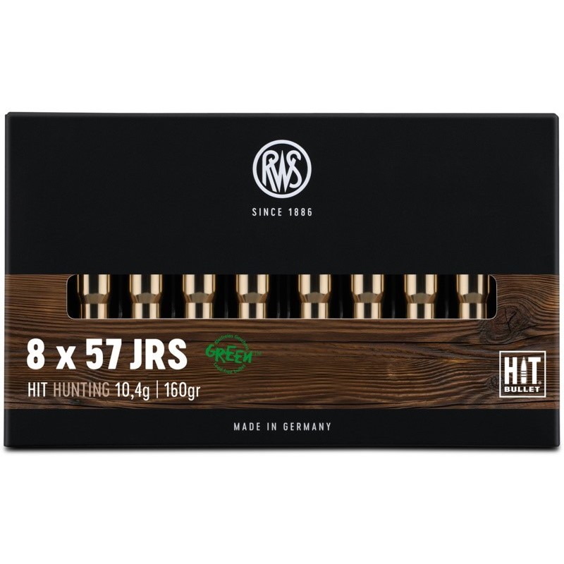 RWS 8X57 JRS HIT 10,4 g / 160 gr Boite de 20 Cps
