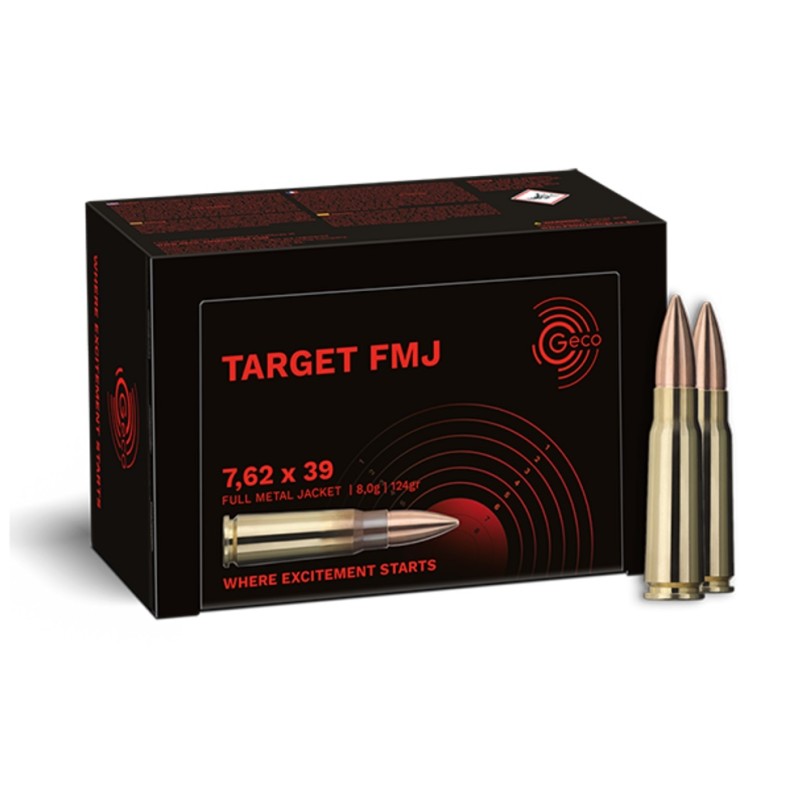 Geco 7,62x39 Target 8 g / 124 Grs Boite de 50 cps
