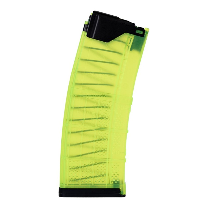 LANCER SYSTEMS L5AWM 30RD 5.56X45MM/.223 REM MAGAZINE, TRANSLUCENT ALIEN GREEN